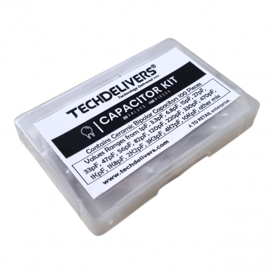 Ceramic Capacitor Assorted Kit 20-Values 100-Pieces Ceramic Capacitor Assorted Kit 20-Values 100-Pieces