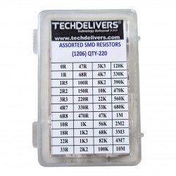 SMD Resistor Kit 1206 Size, 220 Pieces, 44Values 90, 5% Tolerance SMD Resistor Kit 1206 Size, 220 Pieces, 44Values 90, 5% Tolerance