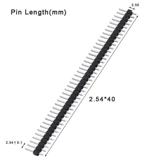 Header Berg Strip MALE Straight Break away 40-pin 0.1" (2.54 mm) spacing Header Berg Strip MALE Straight Break away 40-pin 0.1" (2.54 mm) spacing