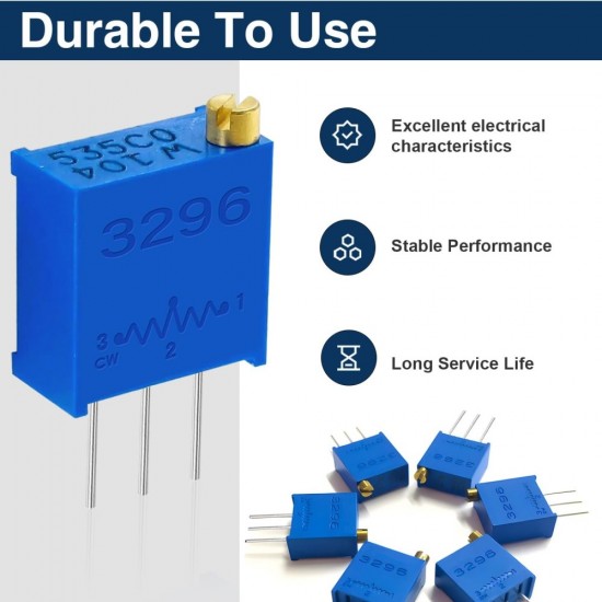 5KΩ MULTITURN TRIMPOT POTENTIOMETER (3296 PACKAGE) 5KΩ MULTITURN TRIMPOT POTENTIOMETER (3296 PACKAGE)