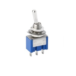 Toggle Switch 3-Pin 2-Position SPST, ON-ON, 3A/250V AC Toggle Switch 3-Pin 2-Position SPST, ON-ON, 3A/250V AC