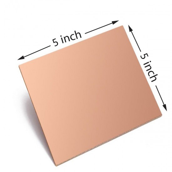 Copper Clad FR1 Phenolic thickness 1.2mm 35Micron Single Sided 5x5inch