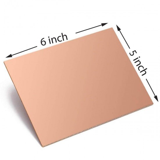 Copper Clad FR4 Glass Epoxy thickness 1.6mm 36Micron Single Sided 6x5inch
