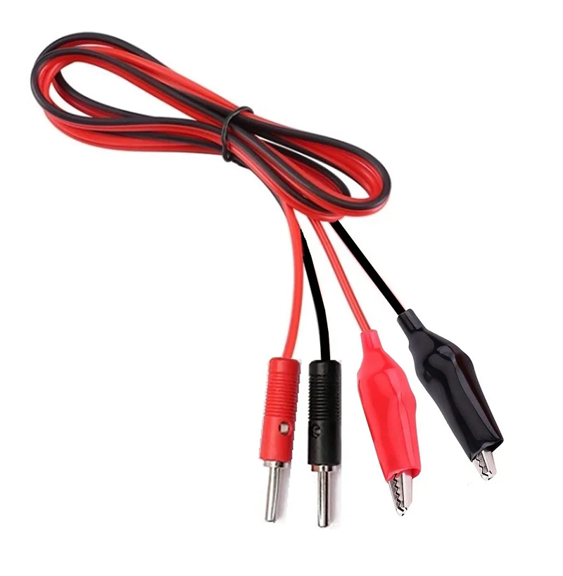 2 pz clip alligatore cavo tensione silicone di alta qualità a 4 mm