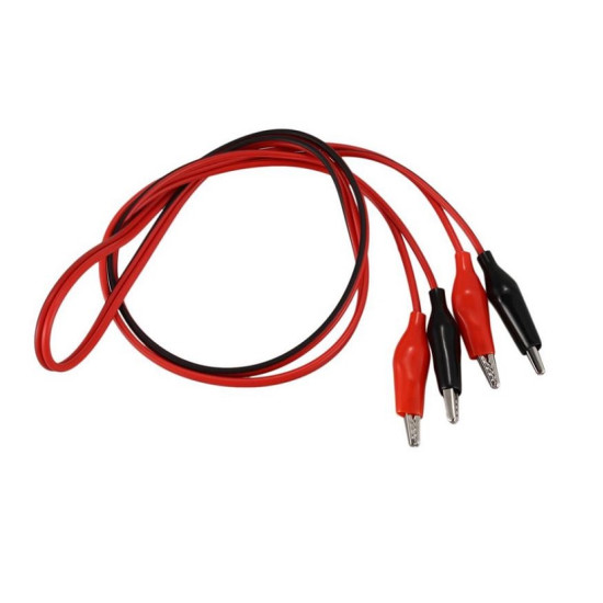 Test Leads 4mm Crocodile To Crocodile Alligator Clip Red Black Pair