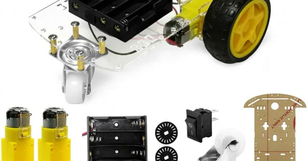2WD KIT Two Wheel Robotic Smart Car Kit with Acrylic Chassis