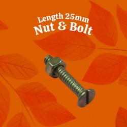 Nut with Bolt - 4mm x 25mm Nut with Bolt - 4mm x 25mm