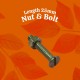 Nut with Bolt - 4mm x 25mm