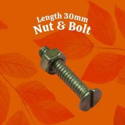 Nut with Bolt - 4mm x 30mm Nut with Bolt - 4mm x 30mm