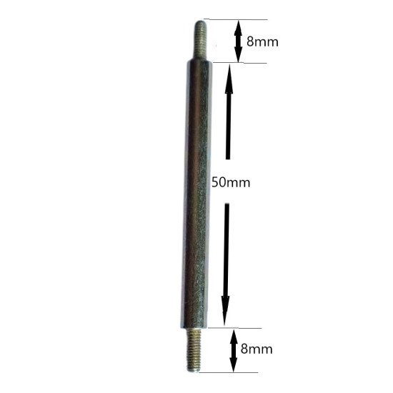 Cylindrical Metal Spacer Height 50mm Threaded 1/8 Male Ends with Nut Cylindrical Metal Spacer Height 50mm Threaded 1/8 Male Ends with Nut
