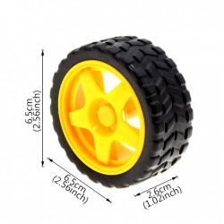 Wheel for BO Motors 25mm width 65mm height tire Wheel for BO Motors 25mm width 65mm height tire