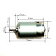 555C Motor 5800 RPM 12V DC to 24V DC - 2.5inch 555