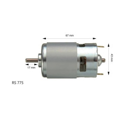 RS-775 DC motor 12V to 24V - High Torque RS-775 DC motor 12V to 24V - High Torque