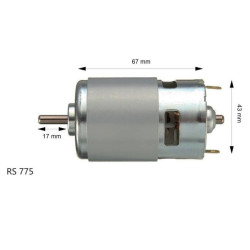 RS-775 DC motor 12V to 24V - High Torque RS-775 DC motor 12V to 24V - High Torque