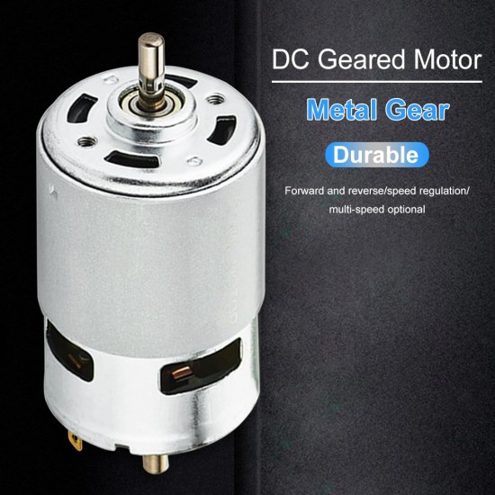 RS-775 DC Motor with Ball Bearing Round Shaft 12V - High Torque RS-775 DC Motor with Ball Bearing Round Shaft 12V - High Torque