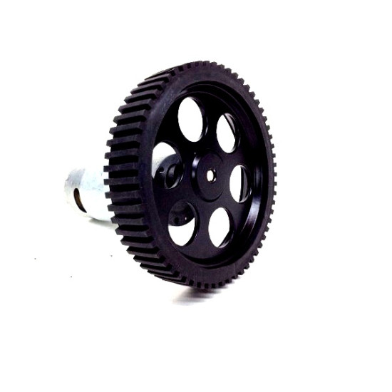 Large Wheel for DC Geared motor (6mm shaft) -Dia 100mm, width 20mm