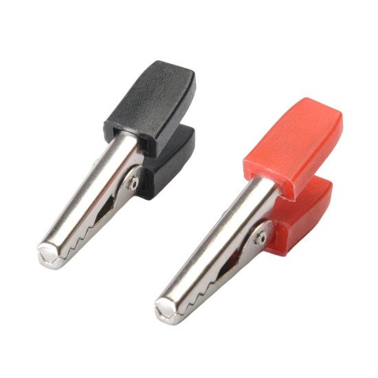 Crocodile Alligator Clip 30mm Red & Black Pair Crocodile Alligator Clip 30mm Red & Black Pair