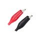Crocodile Alligator Clip Sleeve 45mm Red & Black Pair Crocodile Alligator Clip Sleeve 45mm Red & Black Pair