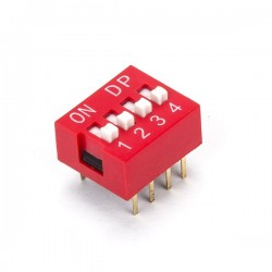 DIP Switch 4-Way 2.54mm Pitch SPST DIP Switch 4-Way 2.54mm Pitch SPST