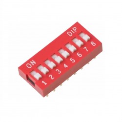 DIP Switch 8-Way 2.54mm Pitch SPST DIP Switch 8-Way 2.54mm Pitch SPST