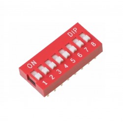 DIP Switch 8-Way 2.54mm Pitch SPST DIP Switch 8-Way 2.54mm Pitch SPST
