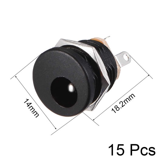 DC Jack Connector DC-022 Female 5.5mm x 2.1mm Panel Mount Type DC Jack Connector DC-022 Female 5.5mm x 2.1mm Panel Mount Type