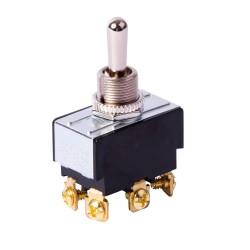 Toggle Switch 6-Pin 3-Position DPDT, ON-OFF-ON, 6A/250V AC Toggle Switch 6-Pin 3-Position DPDT, ON-OFF-ON, 6A/250V AC