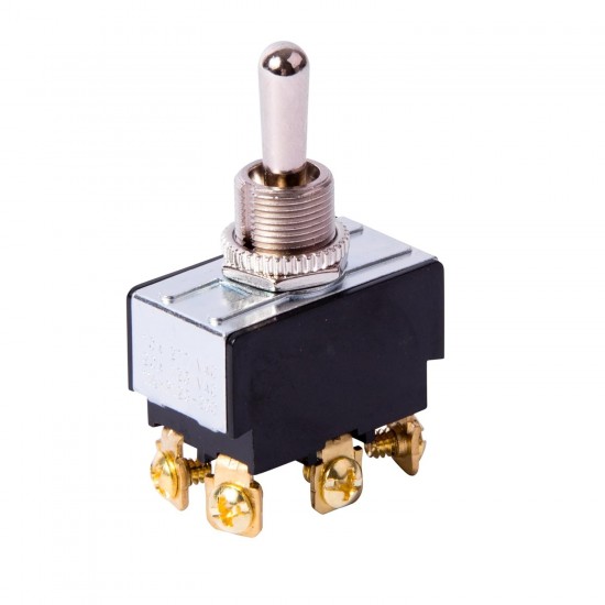 Toggle Switch 6-Pin 3-Position DPDT, ON-OFF-ON, 6A/250V AC Toggle Switch 6-Pin 3-Position DPDT, ON-OFF-ON, 6A/250V AC