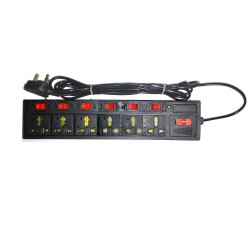 TECHDELIVERS® 6 Sockets Power Strip Extension Board with 6 Individual Switches 3Pin 2.5 Meters wire length FUSE protected TECHDELIVERS® 6 Sockets Power Strip Extension Board with 6 Individual Switches 3Pin 2.5 Meters wire length FUSE protected