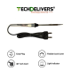 TECHDELIVERS® 15 Watt Soldering Iron Kit with Desolder PUMP, Cutter, Tester, Stand, Paste, Wire, Wick (Pointed Tip)