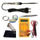 TECHDELIVERS® Solder Iron 15w with Multimeter | Stand | Soldering Wire | Paste | Tweezer 15Watt (Pointed Tip)