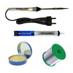 TECHDELIVERS® 15w Soldering Iron Kit | Desoldering Pump | Soldering Wire Reel | Soldering Paste (Pointed Tip) TECHDELIVERS® 15w Soldering Iron Kit | Desoldering Pump | Soldering Wire Reel | Soldering Paste (Pointed Tip)