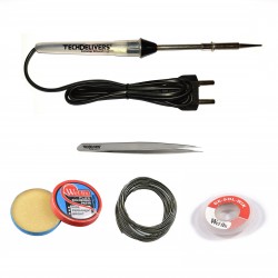 TECHDELIVERS® 15 Watt Soldering Iron Kit | Soldering Wire | Soldering Paste | Desolder Wick | Tweezer (Pointed Tip) TECHDELIVERS® 15 Watt Soldering Iron Kit | Soldering Wire | Soldering Paste | Desolder Wick | Tweezer (Pointed Tip)