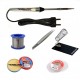 TECHDELIVERS® 6in1 Basic 15W Soldering Iron Kit with 5 Meter Solder Wire, Flux, Stand, Tweezer, Wick 15 W Simple Pointed Tip