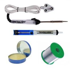 TECHDELIVERS® 25w Soldering Iron Kit | Desoldering Pump | Soldering Wire Reel | Soldering Paste TECHDELIVERS® 25w Soldering Iron Kit | Desoldering Pump | Soldering Wire Reel | Soldering Paste