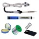 TECHDELIVERS® Solder Iron 25w Kit | Desoldering Pump | Soldering Wire Reel | Soldering Paste | Stand