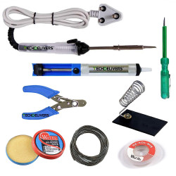 TECHDELIVERS 8in1 Electric 25Watt Soldering Tool Iron Kit Set with Desoldering PUMP | WICK |Stand |Paste | Wire Stripper | Solder Wire | Screw Driver Tester for DIY/Crafts TECHDELIVERS 8in1 Electric 25Watt Soldering Tool Iron Kit Set with Desoldering PUMP | WICK |Stand |Paste | Wire Stripper | Solder Wire | Screw Driver Tester for DIY/Crafts