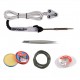 TECHDELIVERS® 5in1 25W Soldering Iron Kit | Soldering Wire | Soldering Paste | Desolder Wick | Tweezer (Flat Tip)