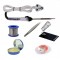 TECHDELIVERS® 6in1 Basic 25W Soldering Iron Kit with 5 Meter Solder Wire, Flux, Stand, Tweezer, Wick 25 W Simple TECHDELIVERS® 6in1 Basic 25W Soldering Iron Kit with 5 Meter Solder Wire, Flux, Stand, Tweezer, Wick 25 W Simple