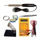 TECHDELIVERS® Solder Iron 35w with Multimeter, Stand, Soldering Wire, Paste, Tweezer 35Watt Bakelite Handle