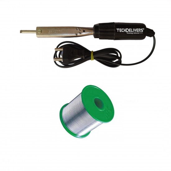 TECHDELIVERS® Solder Iron 35Watt Bakelite Handle with 5meter Solder Wire Reel