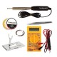 TECHDELIVERS® Solder Iron 35w with Multimeter, Stand, Soldering Wire, Paste, Tweezer 35Watt Bakelite Handle