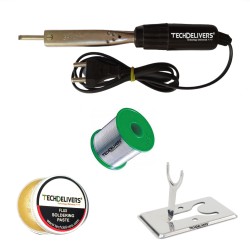 TECHDELIVERS® 35 Watt Soldering Iron Kit, Soldering Wire Reel, Soldering Paste, Stand 35 W Bakelite Handle TECHDELIVERS® 35 Watt Soldering Iron Kit, Soldering Wire Reel, Soldering Paste, Stand 35 W Bakelite Handle