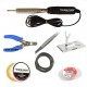 TECHDELIVERS® 35w Soldering Iron, Cutter, Stand, Desoldering Wick, Soldering Wire, Soldering Paste, Tweezer Bakelite Handle 35watt