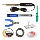 TECHDELIVERS® 35Watt Bakelite Handle Soldering Iron Kit with Desolder PUMP, Cutter, Tester, Stand, Paste, Wire, Wick