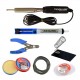 TECHDELIVERS® 35Watt Bakelite Handle Solder Iron Kit with Desolder PUMP, Cutter, Stand, Paste, Wire, Wick