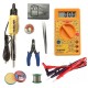 TECHDELIVERS® Digital Multimeter kit set with Solder Iron, Cutter, Stand, Desoldering Wick, Soldering Wire Reel, Soldering Paste, Tweezer 35Watt