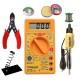 TECHDELIVERS® Digital Multimeter kit with Solder Iron, Cutter, Stand, Desoldering Wick, Soldering Wire Reel, Soldering Paste 35 Watt Iron