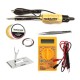 TECHDELIVERS® Solder Iron 35w with Multimeter, Stand, Soldering Wire, Paste, Tweezer 35Watt