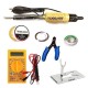 TECHDELIVERS® Multimeter kit with Solder Iron, Cutter, Stand, Desoldering Wick, Soldering Wire, Paste 35Watt Simple